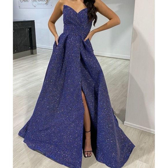 Blue  Size 4 Ball gown dress - Picture 1 of 2